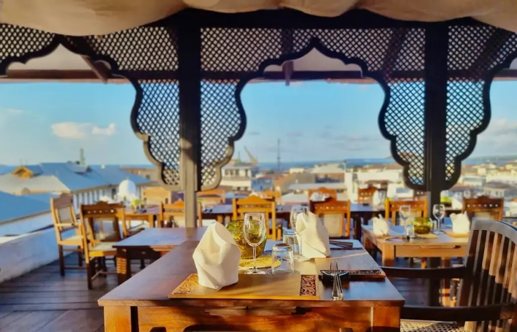 Emerson Hurumzi Fine Dining Rooftop Restaurant Stone Town Zanzibar